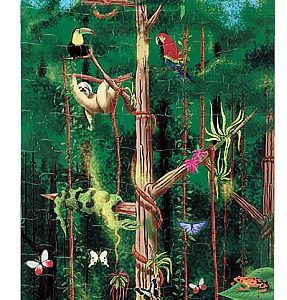 Meliss&Doug - Puzzle de podea Padurea Tropicala 100 pcs-0