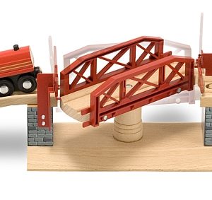 Melissa&Doug - Set Trenulet din lemn cu pod pivotant-982