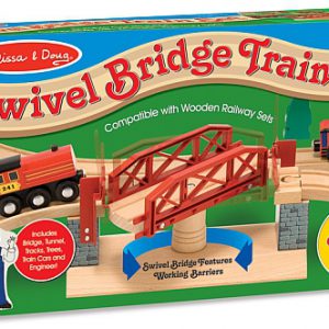 Melissa&Doug - Set Trenulet din lemn cu pod pivotant-983